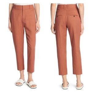 Vince high waisted linen lyocell new Pants in Rust 0